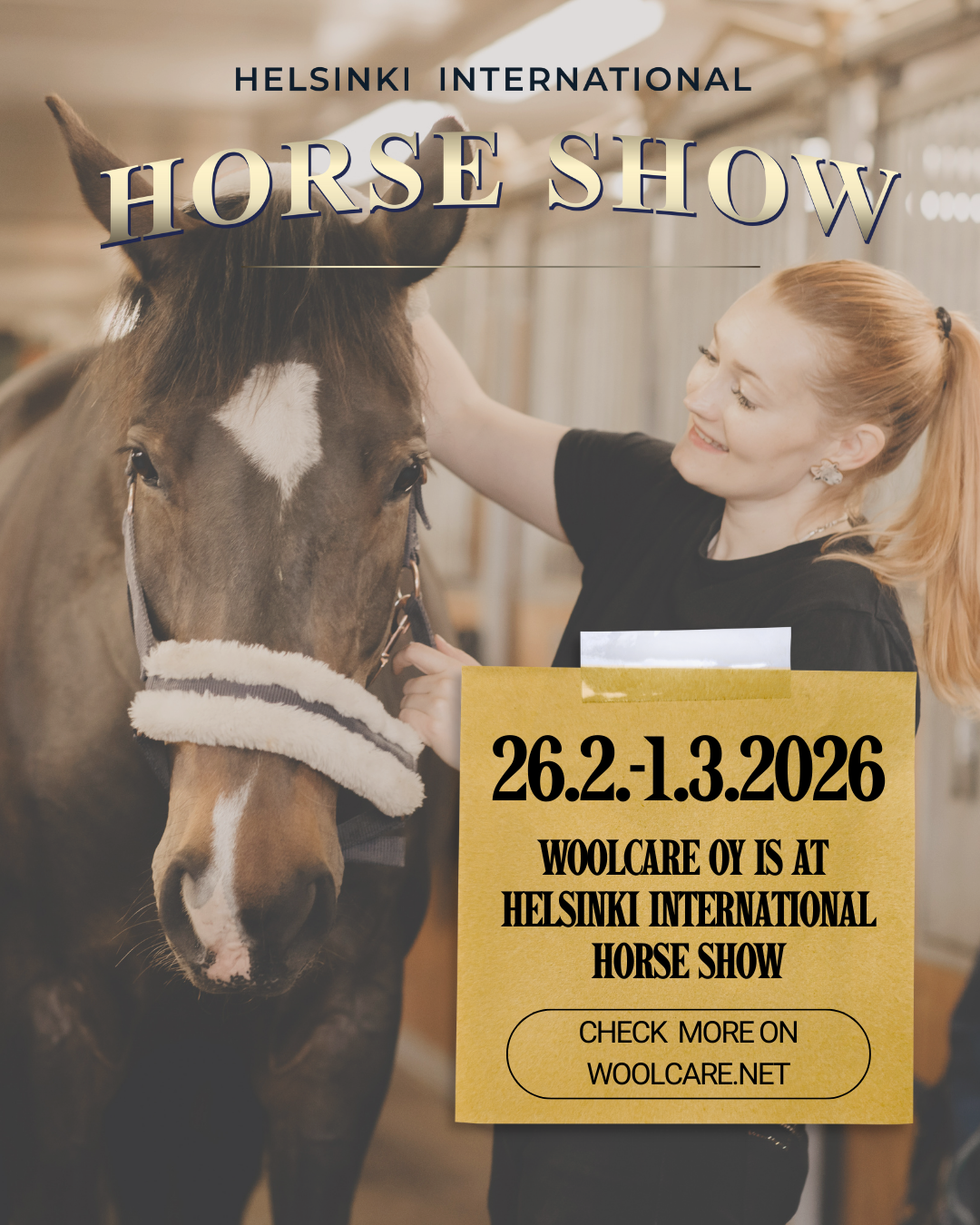 🇫🇮 Helsinki Horse Show lähestyy – Woolcare on mukana!